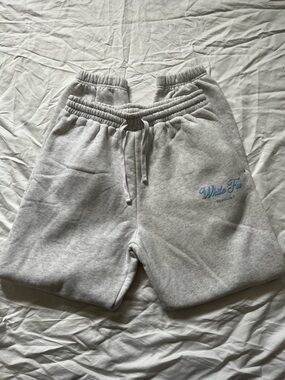 white fox sweatpants